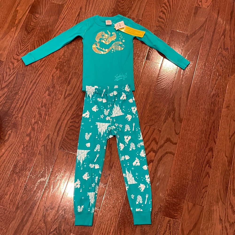 NWT Hanna Andersson Organic Little Mermaid Girls Pajama Set Size 4T, Sold out